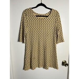 Tianello Woman's Tunic Blouse Casual Wear Artsy Lagenlook Versatile M